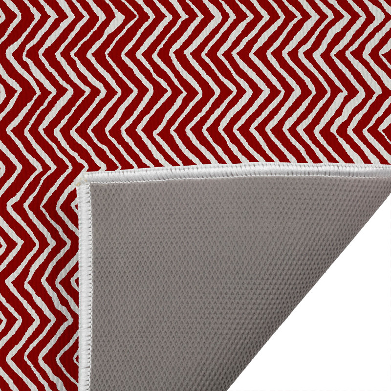 Tapis de toilette rectangulaire antidérapant à chevrons