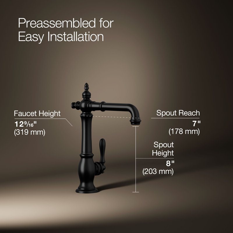 Artifacts® Bar Faucet, Matte Black