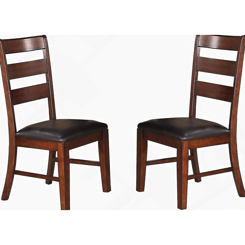Ensemble de chaises de salle à manger en bois massif à finition noyer antique