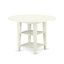 L'ensemble de table de salle à manger 5 pièces comprend une table de cuisine ronde avec Dropleaf et des tablettes et 4 chaises de salle à manger en lin, blanc lin-81993084-88510802