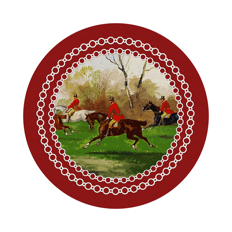 English Hunting Placemat, Red