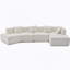Canapé modulaire moderne en L de 140 po, sans assemblage requis, canapé modulaire Boucle-428303050