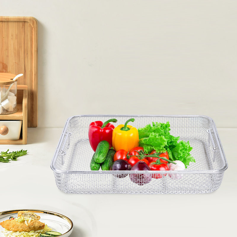 Stainless Steel Sterilization Basket Sterilizer Instrument Tray For Medical Dental Tools & Lab Equipment