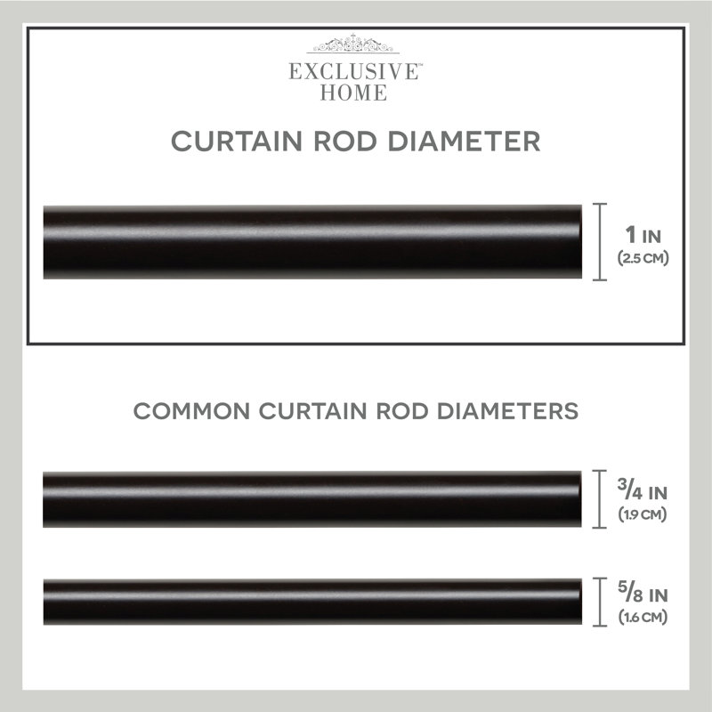 Anastasia Matte Bronze Adjustable Curtain Rod with Gemstone Finials