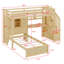 Lit mezzanine avec bureau intégré et escalier-60981173