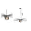 Luminaire suspendu noir en forme de chapeau 1 lumière Euharlee
