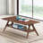 Arona Mid-Century Modern Wood Coffee Table With Shelf