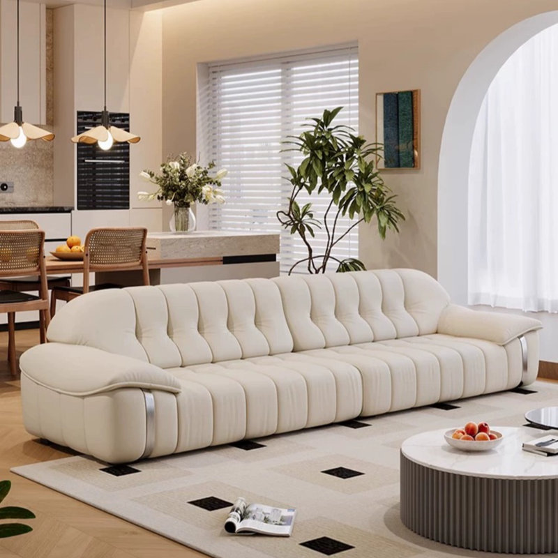 Minimalist Piano-Key Simple Sofa, White