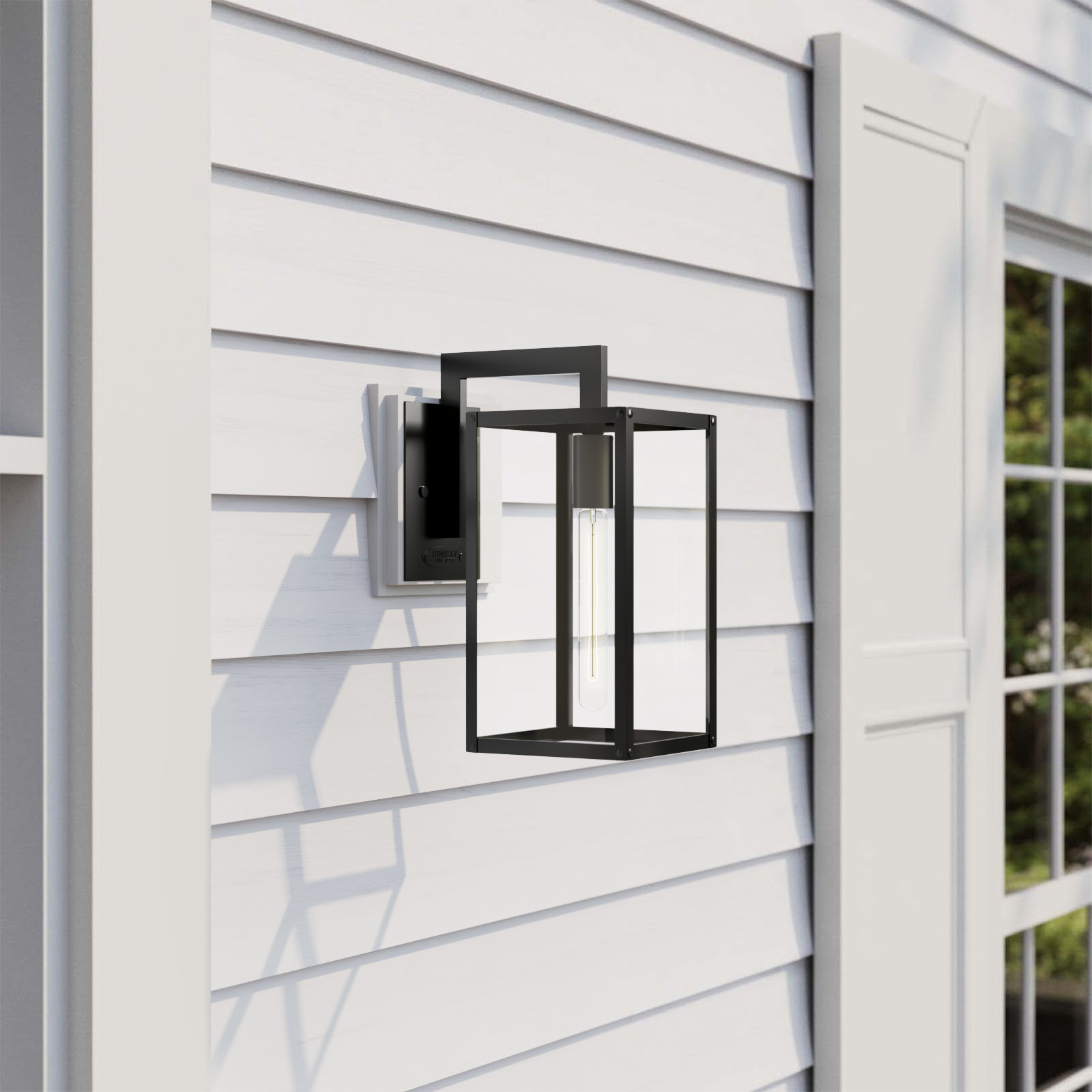 Caliana Single Light Outdoor Wall Light, Black, 13.25" H x 6" W x 9" D