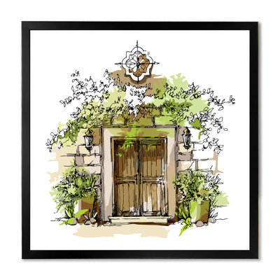 «Vintage Europe Old View Vintage», peinture sur toile encadrée