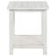 Table de bout en bois blanc patiné avec tablette Castleton