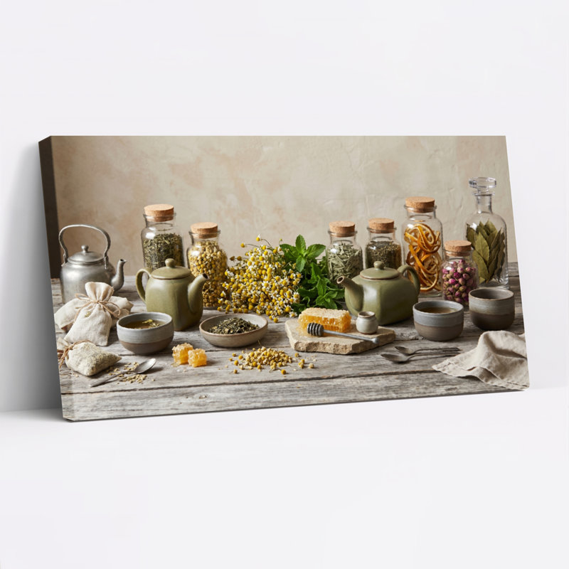 «Herbal Tea», reproduction d'art sur toile, ensemble de 1, 48“W x 24”H, Wrapped Canvas