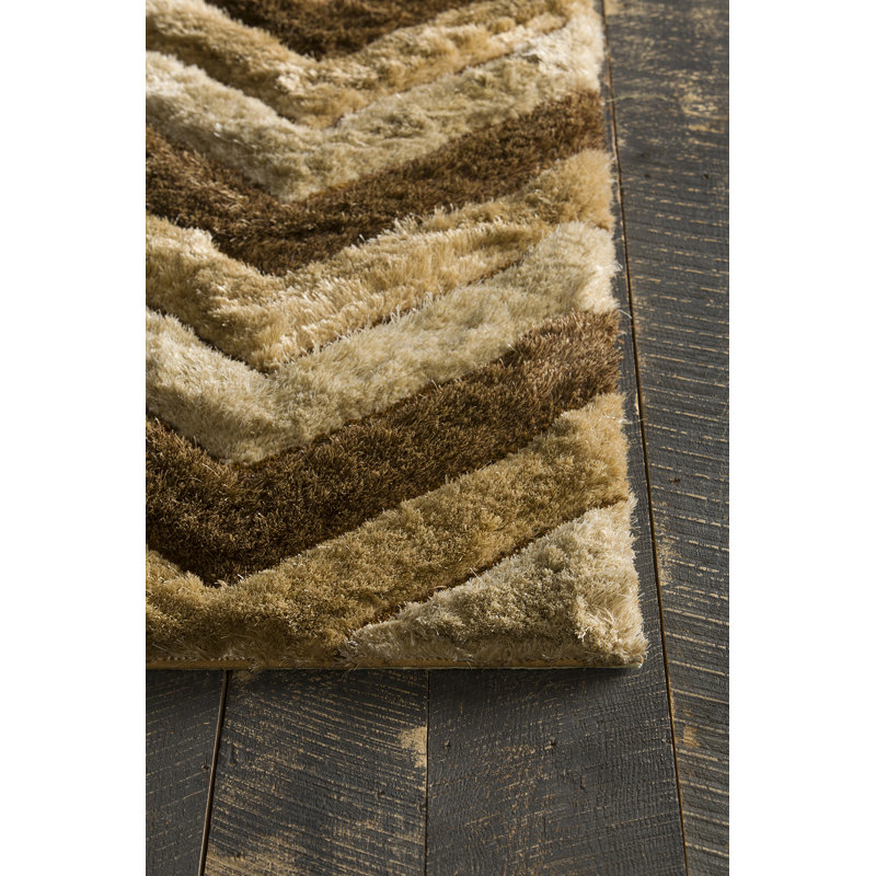 Tapis brun/brun clair Mirari, Rectangle 7 pi 9 po x 10 pi 6 po