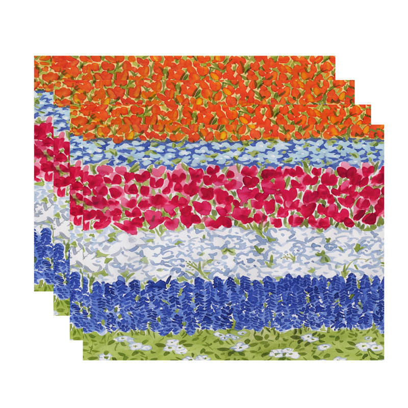 Polyester Floral Rectangle Placemat