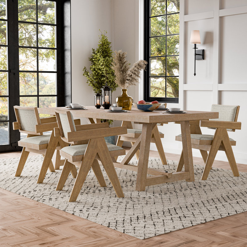 Oldbury 5-Piece Dining Table Set, 5 Pieces: Table, 4 Chairs