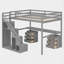 Loft Bed With Built-In Desk And Storage Staircase-2042202241-2042202252