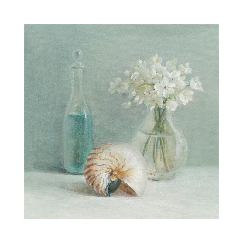 «White Flower Spa» par Danhui Nai - reproduction d'art, Toile tendue, H 12 po x l 12 po x P 1,5 po