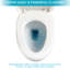 Toilette en céramique une pièce à double chasse et conception moderne - Élégante solution de salle de bain entièrement vitrée