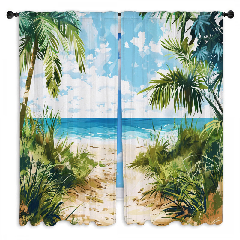 Paire de rideaux obscurcissant en polyester Hissom, L 40 po x L 82 po