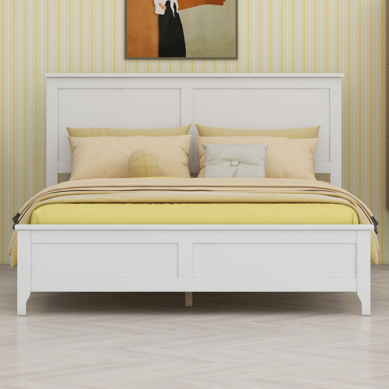 Lit plateforme Modern, Blanc, Grand lit