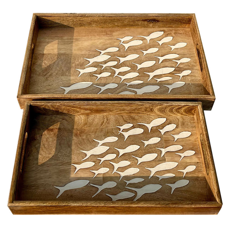 Chantez Solid + Manufactured Wood Decorative Plate 2