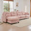 Canapé modulaire Basic, canapé modulaire en L avec repose-pieds, tissu chenille doux, design ergonomique, dossier capitonné-1684116336
