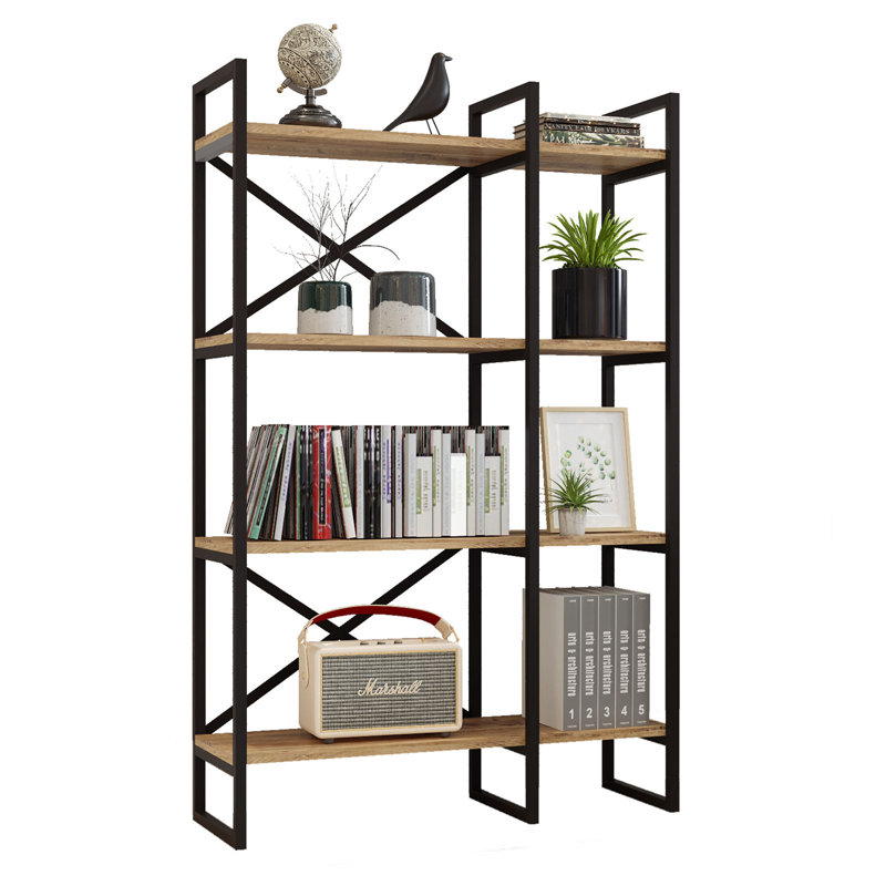 Heloise 138cm H x 87.5cm W Iron Etagere Bookcase