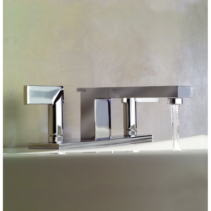 Metro Widespread Bathroom Faucet with Drain Assembly, Polished Chrome