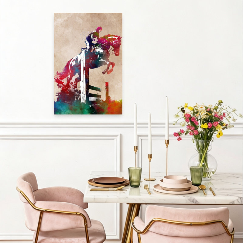 Art mural cheval vibrant, 24" H x 16" W