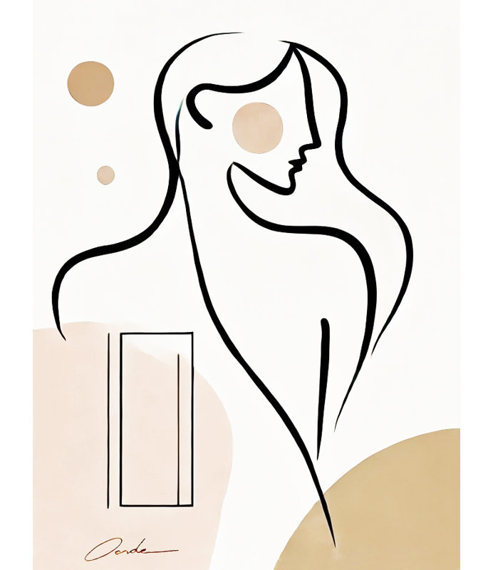 «Soft Form», art mural tendu sur toile aux tons neutres, H 40 po x l 30 po