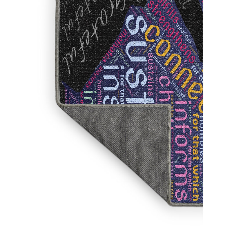 Tapis mauve en coton à genoux, Rectangle 2 pi x 4 pi
