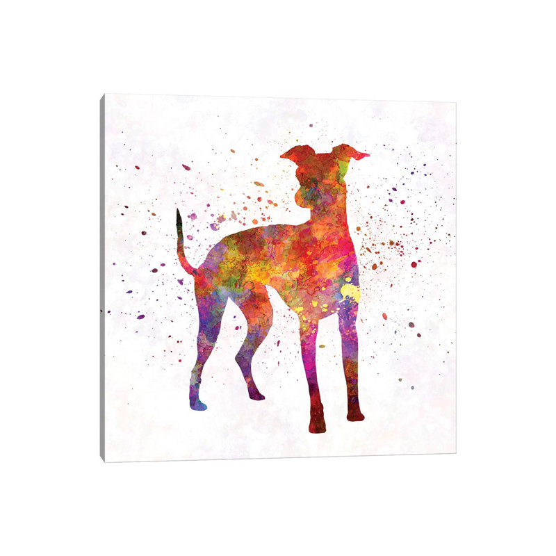 Italian Greyhound In Watercolour by Paul Rommer - Wrapped Canvas Gallery-Wrapped Canvas Giclée