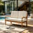 Outdoor Acacia Wood Loveseat with Cushions