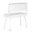 Bureau d'ordinateur Study avec rangement et tableau blanc magnétique effaçable à sec, blanc