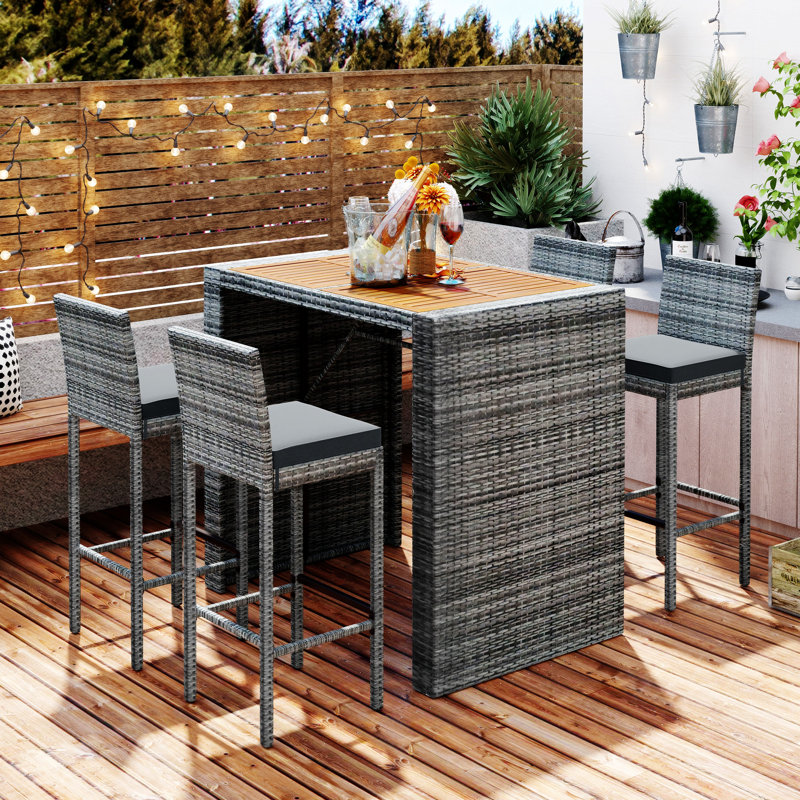 Ensemble de bar d'extérieur 5 pièces 5 pièces