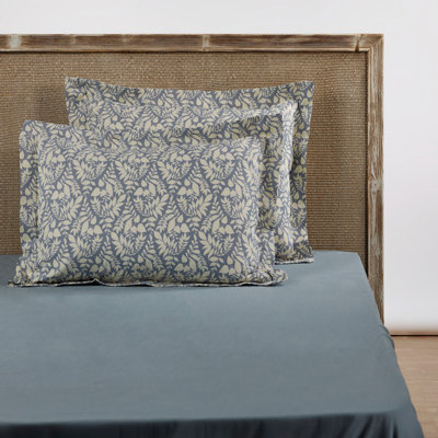 Housse de coussin 100% coton, bleu, 19,7 po x 27,6 po | 200 fils, fermeture de l'enveloppe | Lavage en douceur, séchage par culbutage, repassage facile | Doux et respirant pour un confort ultime, parfait pour la maison et les chambres d'amis