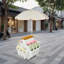 Support à plante en métal pour chariot de jardin avec seaux et parasols 18 pièces (rose, blanc)-363418092