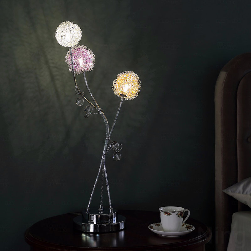 Lampe de table - 28 po en aluminium 3 lumières à DEL Zeus