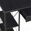 Bureau noir avec tablettes ouvertes et huche-451452040