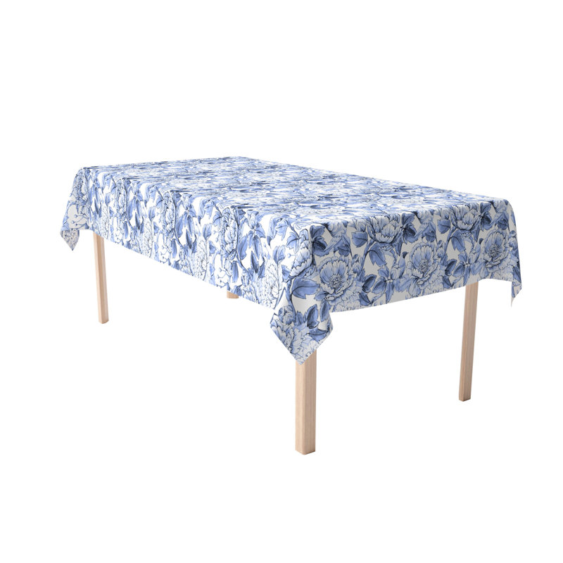 Rectangular Tablecloth, 100% Cotton, Floral 225, 104" x 52"