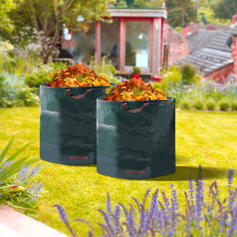 72 Gallon Reusable Garden Waste Bags Waterproof Leaf Lawn Trash