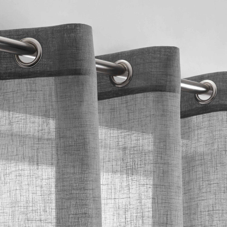 Sheer Curtain, 145cm x 298cm, Mid Grey