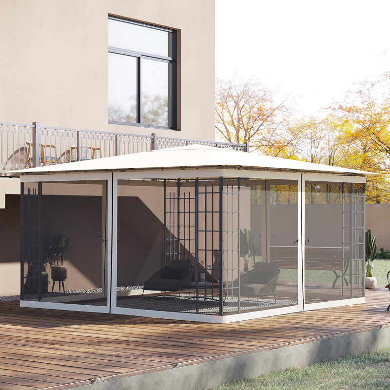 Filet de remplacement en filet 13 'x 13' Outsunny pour abris de jardin et tentes à baldaquin