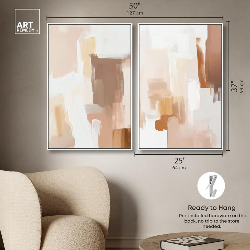 Impression sur toile Modern Modern , Impression dans un cadre flottant sans passe-parto, H 37 po x l 25 po, Blanc