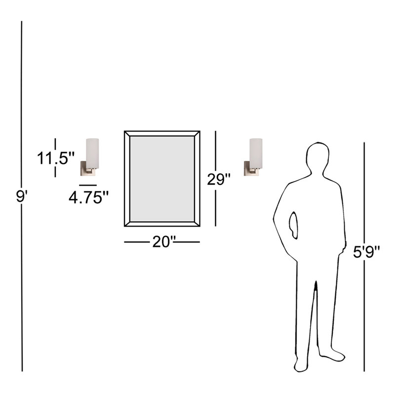 Felman 1 - Light Dimmable Brushed Nickel Armed Sconce, LED