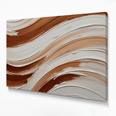 Art mural horizontal sur toile beige beige Sienna