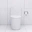 Toilette allongée blanche avec chasse silencieuse et jupe brillante de style avancé avec entretien facile