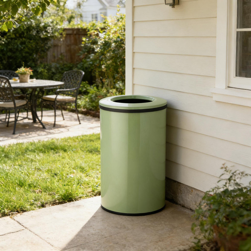 Poubelle à toit ouvert 10,6 gallons / 40 L avec seau intérieur amovible pour la maison et le bureau, Vert