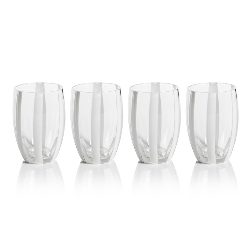 Verres sans pied Brasilia, ensemble de 4, Transparent
