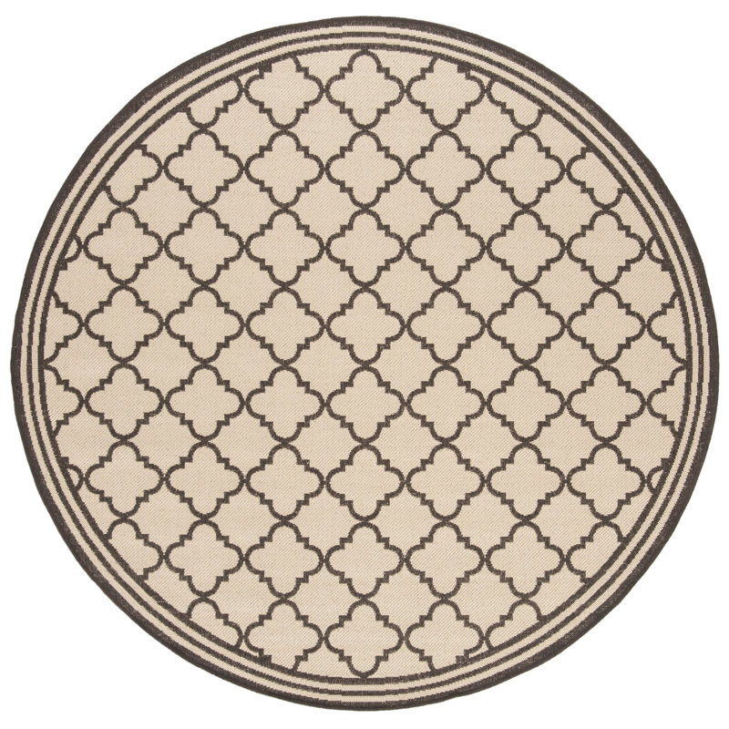 Tapis d'intérieur / extérieur à motif géométrique Adler, Rond 4 pi